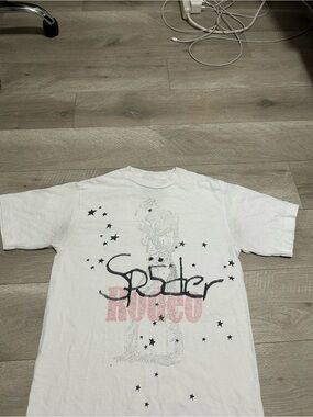 Travis Scott Rodeo x Spider collab White Graphic Tee
